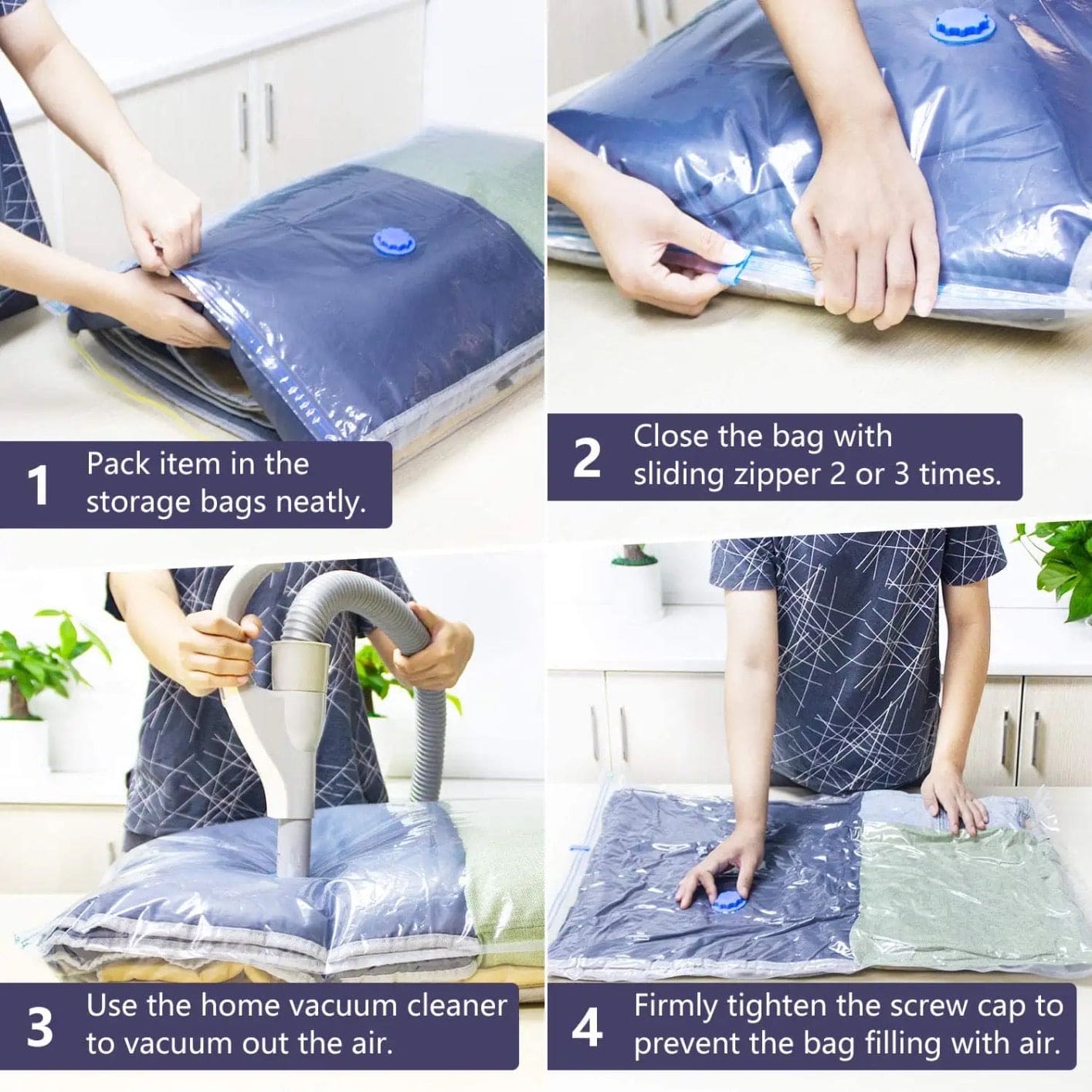 Set Of 5 Vacuum Storage Bags, Pillows Bedding Closet Home Organizer, Space Saver Vacuum Storage Bags, Vacuum Sealing Bag With Double Zip, Vacuum Sealer Bags for Comforters, Blankets, Bedding, Clothing Set Of 5 Vacuum Storage Bags, Pillows Bedding Closet Home Organizer, Space Saver Vacuum Storage Bags, Vacuum Sealing Bag With Double Zip, Vacuum Sealer Bags for Comforters, Blankets, Bedding, Clothing